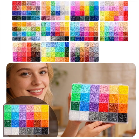 HomelyJoy Perler Fuse Beads, 400Pcs 2.6mm Mini Melting Beads Kit, 24 Mixed Colors Sorting Palette for Kids Adults DIY Crafts Art Keychains Jewelry Making, 1pc