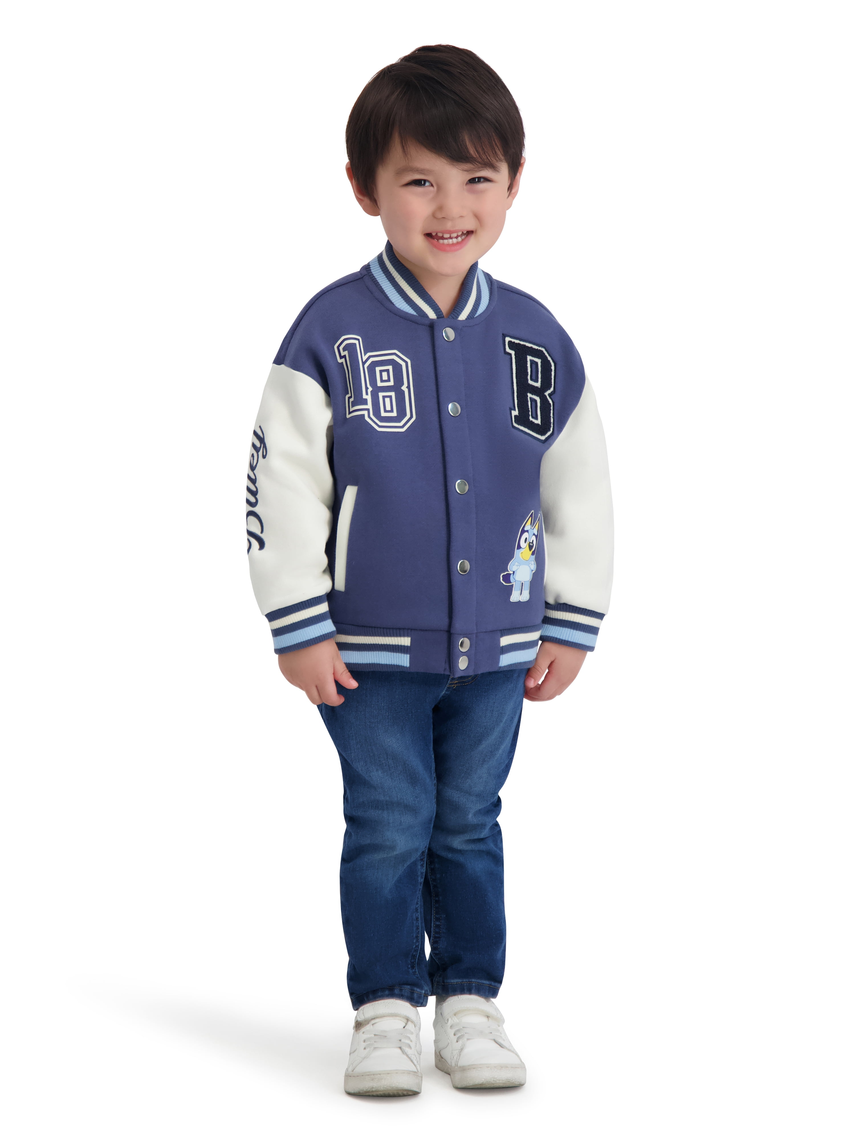 Bluey Toddler Boy Bomber Jacket, Sizes 12M-5T