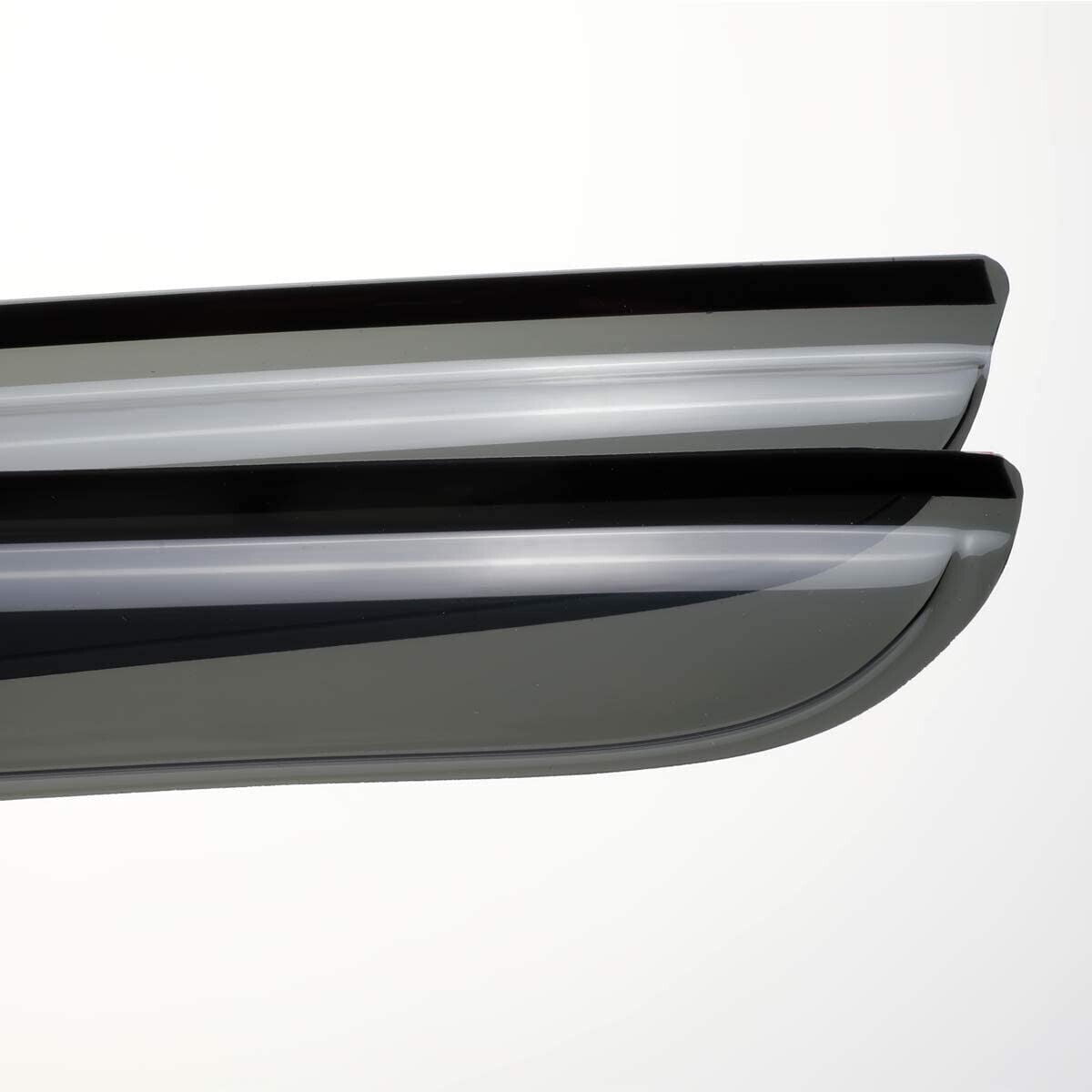 In-Channel Window Visor Vent Rain Guard Deflectors Dark Smoke Tint 4-Piece Set-In Channel Window Visor Vent Rain Shades Guard Deflectors