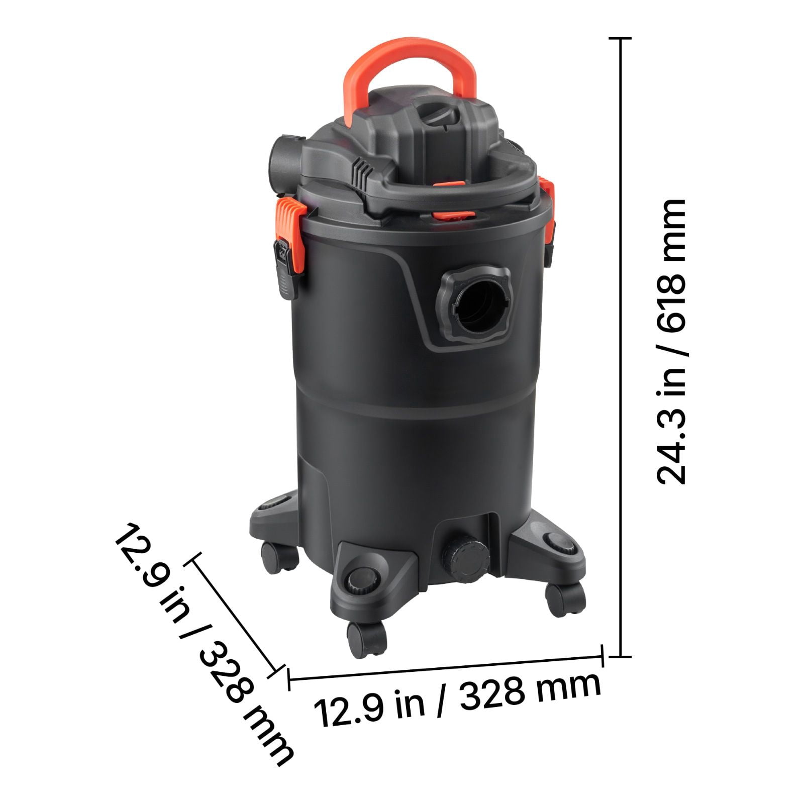 3-in-1 Shop Vac, 11 Gallon Wet Dry Shop Vacuum, 4.5 Peak HP Portable Vacuum Cleaner with Blower, Dual-Filter, 1350W Input Power, 1.25in x 7ft Hose, 9.8ft Cord for Jobsite, Workshop, Garage, Home