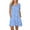 Blue White Flower, variant on ANYJOIN Women's Summer Casual Dresses V Neck Short Sleeve Swing Dress with Pockets
