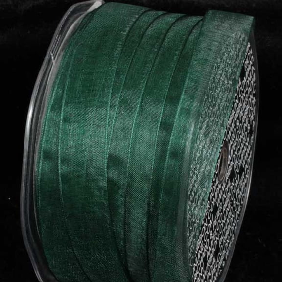 The Ribbon People Green Narrow Organdy Craft Ribbon 16mm x 100 Yards