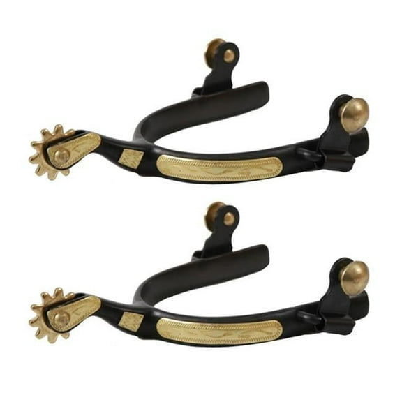 Jacks 11069 Black Steel Roping Spurs