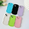 thumbnail image 6 of Curly Wave Frame Solid Color Soft Compatible with iPhone Case (Green,iPhone 12 Pro Max), 6 of 8