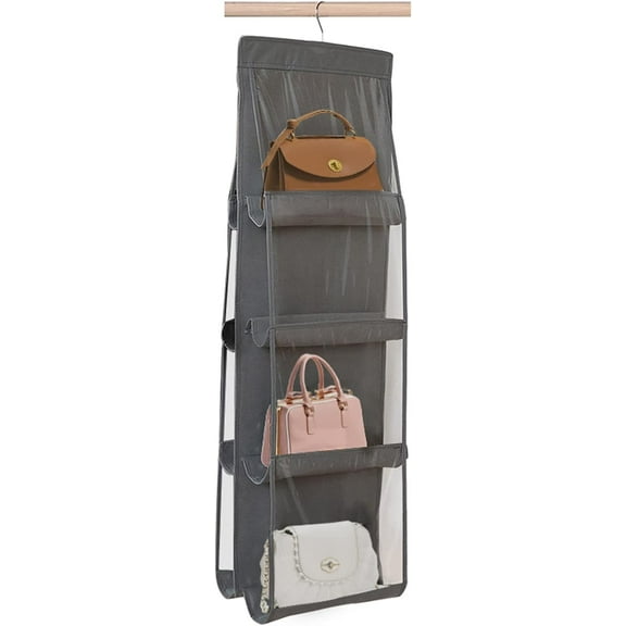 YSTDHL Handbag Hanging Organizer (8 Pocket), Hanging Purse Organizer Handbag Storage Hanger Oxford Cloth Dust Proof Storage Holder Bag Wardrobe Closet Space Saving Organizers System,Washable