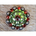 thumbnail image 3 of Set Of 4 Western Screw Back Concho Green Siam Crystal Bling Cowgirl, 3 of 4