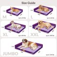 thumbnail image 2 of Exclusivo Mezcla L-Shaped Pet Couch Bed with Removable and Washable Cover 48"x30", Orthopedic Dog Bed for Large Dogs with Non-Slip Bottom, Purple, 2 of 10