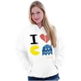thumbnail image 4 of Pixelized Retro Game I Heart PACMAN Unisex Plus Size Hoodie Brisco Brands 2X, 4 of 5