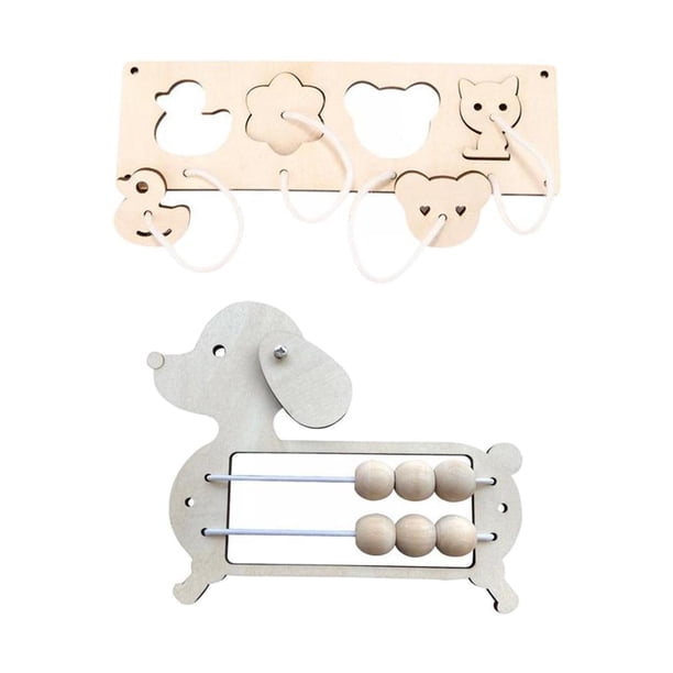Juegos De Mesa Ocupados De Madera Rompecabezas De Aprendizaje Para Guardería Niñas Niños Animal+Material De Tablero Ocupado De Madera, Juguetes Educativos, Regalo De Cumpleaños Para CUTICAT none