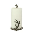 thumbnail image 3 of Rustic Brown Cast Iron Deer Antler Countertop Paper Towel Holder - Perfect for Cabin or Lodge-Style Kitchen Decor - 14 Inches Tall - Elegant and Functional, 3 of 5