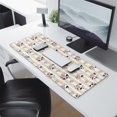 thumbnail image 2 of Long Mouse Pads for Desk,Beige Cow Flower Pattern Desk Mats on Top Of Desks, Desk Mouse Pad Extra Large with 3mm Non-Slip Base and Stitched Edge for Gaming,Office,Work,Home 31.5"x11.8", 2 of 6