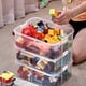 thumbnail image 4 of Naiovety Caja de almacenamiento para niños de gran capacidad con tapa para organización de juguetes multifuncional Almacenamiento y organización del hogar Limon amarillo 3 sin partición, 4 of 6