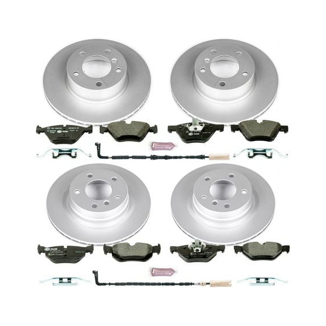 Power Stop Front and Rear Euro-Stop ECE-R90 Certified Brake Pad and Rotor Kit ESK4106