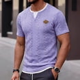 thumbnail image 5 of Klisyaur Fashion Shirts for Mens Short Sleeve V Neck Summer Casual Comfortable Breathable Tops Basic Tee, 5 of 5