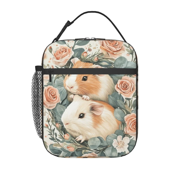 Guinea Pig Lunch Box Reusable Portable Lunch Bag Tote Bag for Work Picnic Hiking