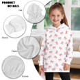 thumbnail image 6 of Xoenoiee Pink Bow Print Long Hoodies for Kids Loose Pullover Dress Lightweight Hooded Sweatshirt with Front Pocket Long Sleeve Activewear T-shirts Sweater Tops Sports Shirt, Size 11-12 Years, 6 of 7