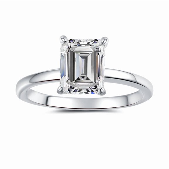 Apaison Sparkling 1&2 Carat Moissanite 925 Sterling Silver Rings for Women - Female Wedding Engagement Gold Plated Jewelry Gift