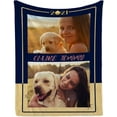 thumbnail image 4 of Custom Blanket with Photo Text Personalized Throw Blankets, Customized Picture Blanket Baby Fathers Mothers Friends Lovers Dog Pets Personalized Halloween Flannel Blanket (p-6, 32x48), 4 of 6