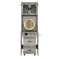 thumbnail image 5 of Zimtown Makeup Vanity Desk with Lighted Sliding Mirror for Small Space, Compact Mini Corner Vanity Set Dressing Table - Charging Station for Women, Girl Female Gift, Gray, 5 of 8