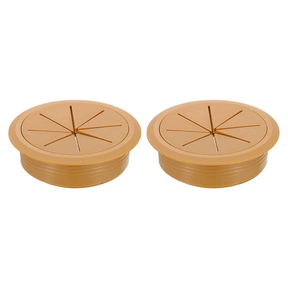 2 Pack Desk Grommet, 3.15 Inch 80mm Desk Cable Hole Cover, Brown