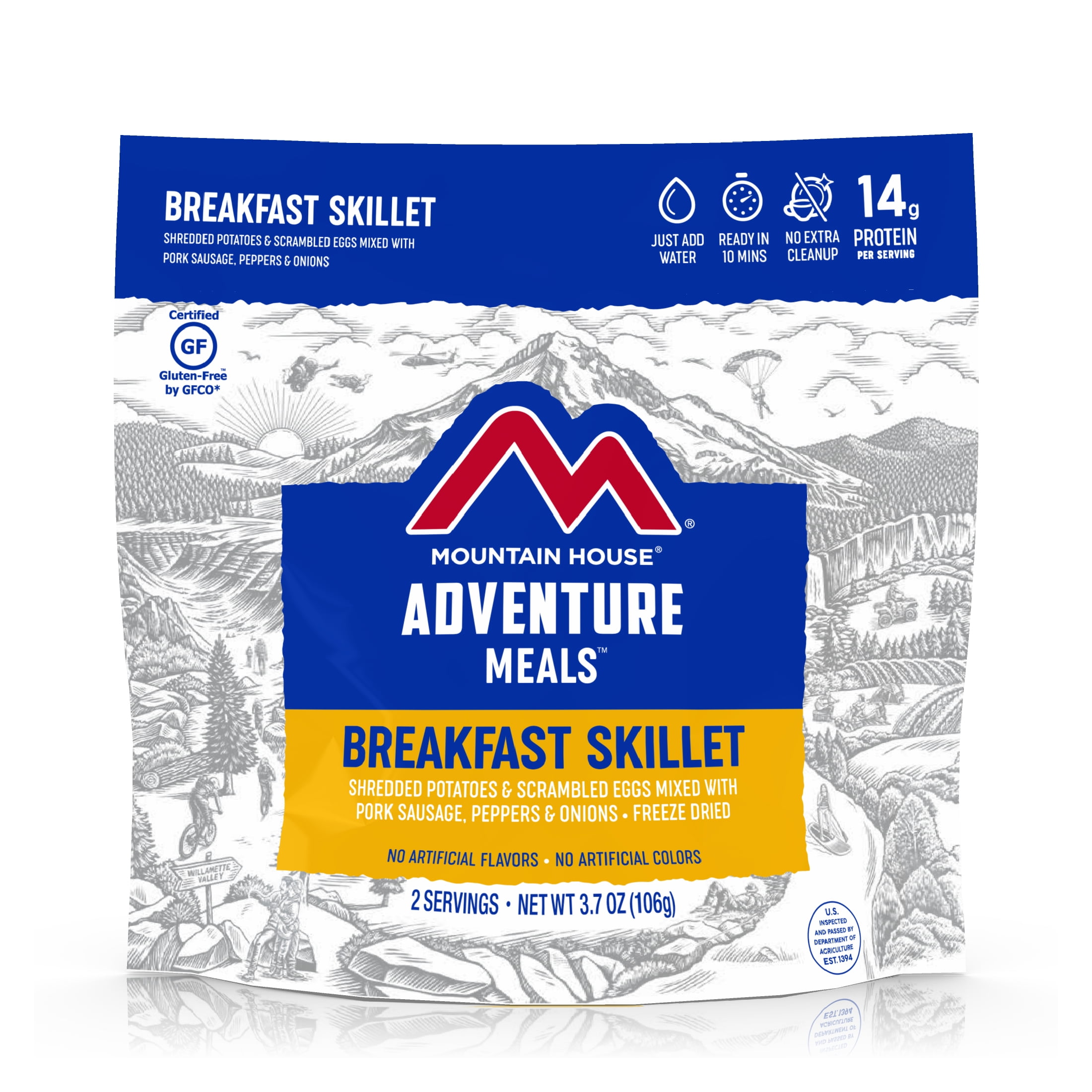 Mountain House Breakfast Skillet, Freeze-Dried Camping & Backpacking Food, 2-Serving Pouch, Gluten-Free