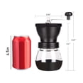 thumbnail image 2 of Manual Coffee Grinder Ceramic Burr with 2 Glass Jars Adjustable, 2 of 8