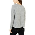 thumbnail image 2 of INC Womens Black Ribbed Sleeve Knit Long Sleeve V Neck Top  Size: XL, 2 of 3