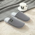 thumbnail image 2 of HNMKIU Mens Slippers Solid Warm Closed-Toe Comfortable Indoor Slippers Cozy Bedroom Slippers Z9302-Grey,12, 2 of 6