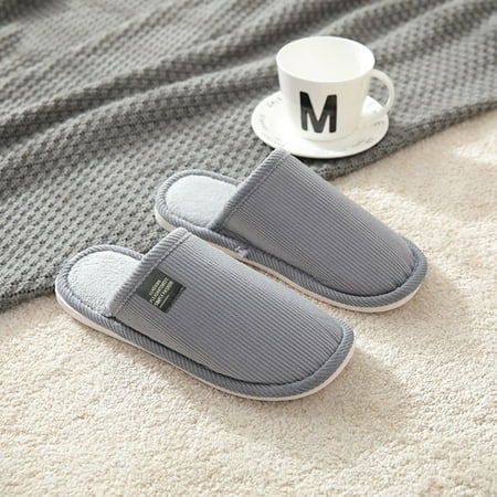 

Dyfzdhu Fuzzy Slippers For Men For Men Slip On Warm Shoes Soft Plush House Slippers Flip Flop