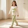 thumbnail image 6 of Mifsaly Girls Boys Cotton Pajama Set Graphic Long Sleeve Crewneck Sleepwear Tops and Long Pants Soft Comfortable Fall Winter Casual Indoor Clothes, 6 of 7