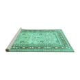 thumbnail image 2 of Ahgly Company Machine Washable Indoor Rectangle Persian Turquoise Blue Traditional Area Rugs, 2' x 4', 2 of 4