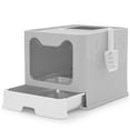 thumbnail image 6 of Enclosed Cat Litter Box with Lid & Stainless Steel Drawer Design for Indoor All Lifestyles Cats with Litter Scoop, 6 of 9