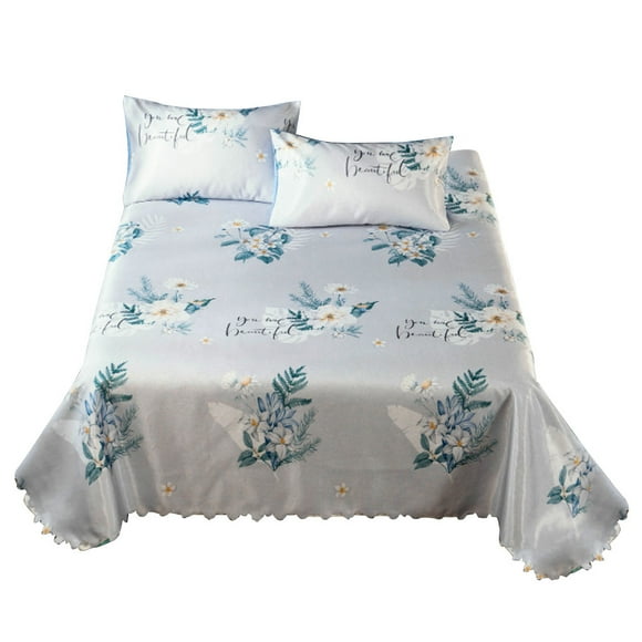 2.5x2.5m 3Pcs/Set Machine Washable Flower Printed Summer Sleeping Mat Home Folding Bed Sheet