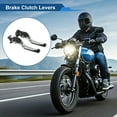 thumbnail image 2 of Short Long Brake Clutch Levers for Yamaha MT125 2014-2021 Adjustable Motorcycle Handlebar Brake Lever Aluminum Alloy Black Head Silver Tone Handle, 2 of 6
