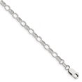 thumbnail image 1 of 925 Sterling Silver 5mm 8 Inch Rolo Charm Bracelet Chain, 1 of 8