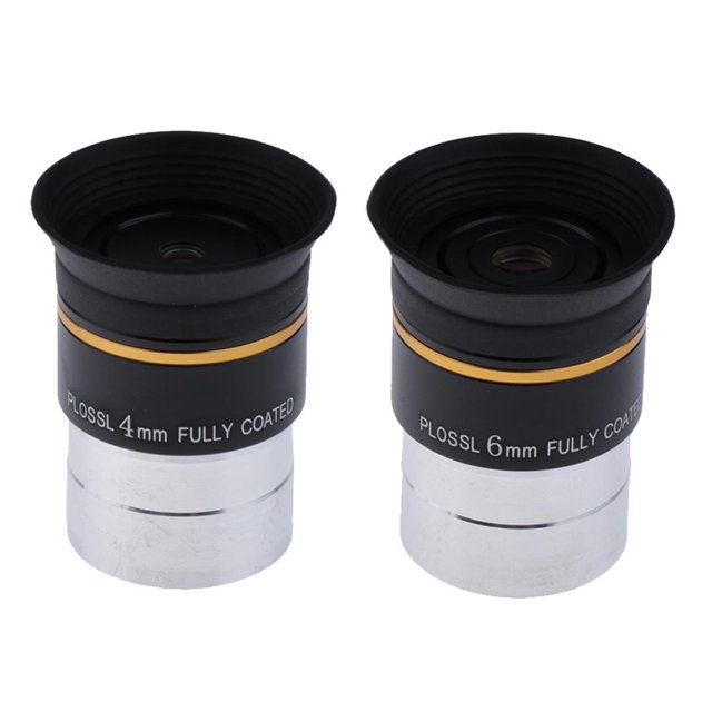 Ocular telescópico PLOSSL de 4 mm 1.25in 4/6 mm Plossl PL Lente recubierta para telescopios astronómicos Ocular