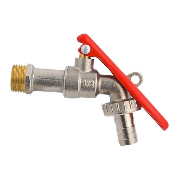 Grifo de agua exterior con cerradura, fácil de instalar, para exteriores, de latón para jardín. Pagoda de 25 mm