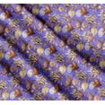 thumbnail image 3 of Soimoi Purple Cotton Cambric Fabric Crab,Shell & Coral Ocean Fabric Prints By Yard 56 Inch Wide, 3 of 7