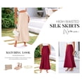 thumbnail image 5 of BTFBM Womens Spring Skirts Business Casual Clothes High Waisted Cocktail Party Wedding Guest Mermaid Maxi Skirt, 5 of 10