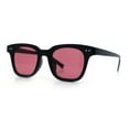 thumbnail image 4 of Mens Hipster Vintage Classic Horn Rim Hustler Plastic Sunglasses Black - Burgundy, 4 of 8