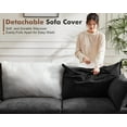 thumbnail image 5 of JULY'S SONG 134.6" Luxury Sectional Sofa Set, Cloud Couch Modular Sectionals for Living Room, Comfy U Shaped Couches and Sofas with Movable Storage Ottoman - Black, 5 of 10