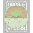 thumbnail image 2 of Men's Star Wars: The Mandalorian Grogu Naps & Snacks Graphic Tee Athletic Heather 2X Large, 2 of 5