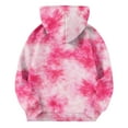 thumbnail image 4 of ATOGUTA Girls Fleece Lined Hoodie Size 5T-15 Thick Graphic Tie Dye Sweatshirt with Pocket Cute Pullovers Tops Hot Pink, 4 of 5