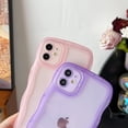 thumbnail image 4 of MYKOMI for iPhone 11 Case,Solid Color Curly Wave Frame Clear Soft Phone Case, 4 of 6