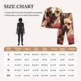 thumbnail image 4 of Picia Vintage Red Flower Chihuahua Pattern Women’s Long-Sleeve Sleepwear Set - Soft 2-Piece Loungewear with Pockets, Comfy PJs for Relaxing Nights-Medium, 4 of 7