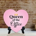 thumbnail image 4 of Queen Of The Office Heart Table Sign with Acrylic Stand (6x5") | Home & Office Decor, 4 of 5