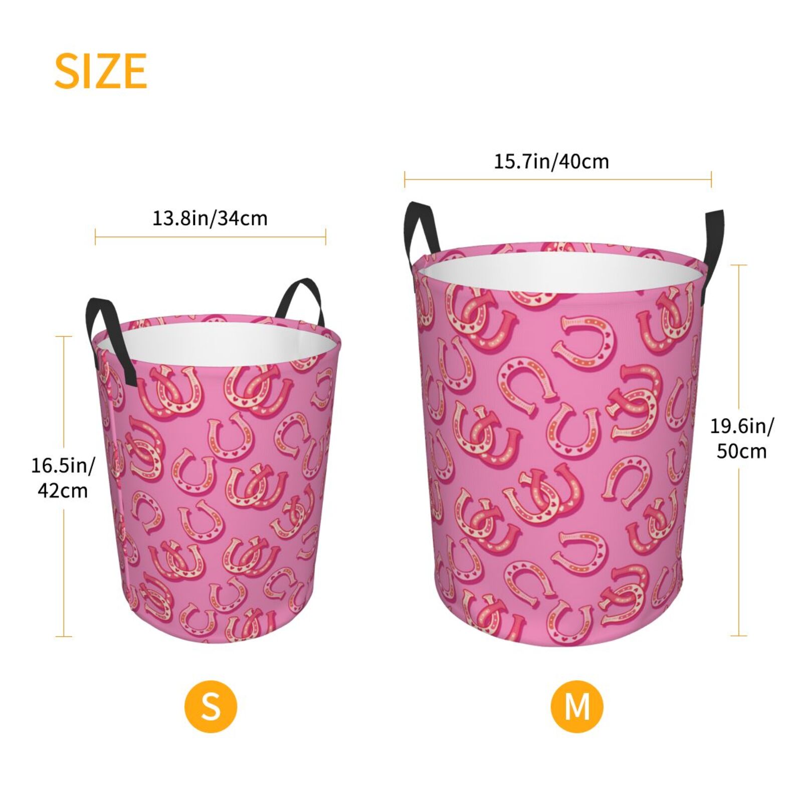 Large Laundry Basket with Handles - Cute Cowgirl Kids Baby Dirty Clothes Laundry Hamper for Bedroom Aesthetic