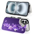 thumbnail image 4 of Butterfly on Purple Flower Leather Wallet Case for iPhone 16 Pro Max 16E 16SE4 16PRO Wallet Case Card Holder Flip, 4 of 7