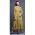 thumbnail image 2 of Bimba Robe de Plage Longue Maxi d'Été Bohème Gitane à Imprimé Floral pour Femmes, Smockée - Très Petit, 2 of 5