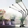 thumbnail image 3 of Lámpara de crecimiento de 4 cabezales con temporizador para plantas de interior, luz LED para plantas de 80 W, 3 of 4